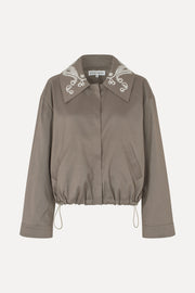 Stine Goya Blouson Eyelet Bomber Jacket Cherries On A Paisley