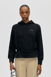 Stine Goya Cinched Waist Sweatshirt Top Black