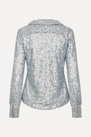 Stine Goya Double Collar Shirt Top Steel Grey