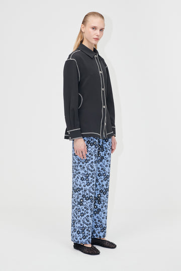 Stine Goya Elasticated Straight Pants Pants Night Ditzy Floral / Day Ditzy Floral