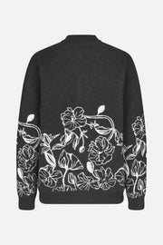 Stine Goya Long Sleeve Cardigan Knit Eccentric Floral