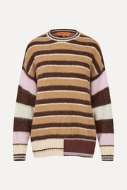 Stine Goya Long Sleeve Crew Neckline Jumper Knit Multi Stripes