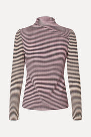 Stine Goya Long Sleeve Pleated Shoulder Top Top Pink/Black