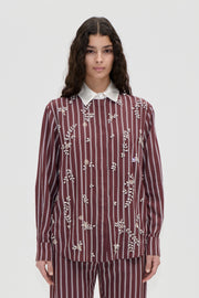 Stine Goya Oversized Shirt Top Uniform Stripes