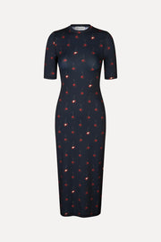 Stine Goya Short Sleeve Crewneck Midi Dress Dress Cherries