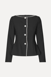 Stine Goya Square Neckline Tailored Jacket Jacket Black