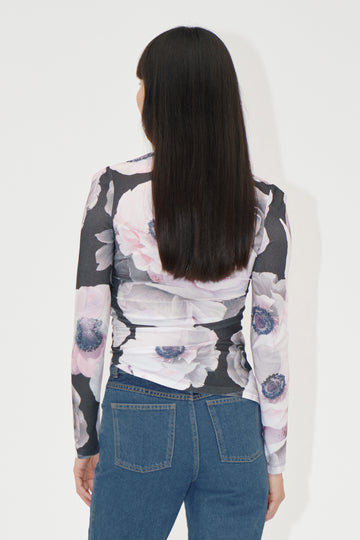 Stine Goya Asymmetric Long Sleeve Top Top Nostalgic Anemone