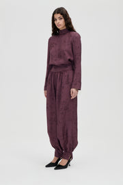 Stine Goya Balloon Pants With Hem Cuff Pants Bordeaux
