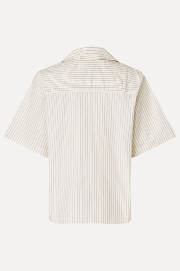 Stine Goya Bowling Collar Shirt Top Candle Stripe