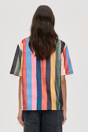 Stine Goya Boxy T-Shirt Top Multicolour Stripes