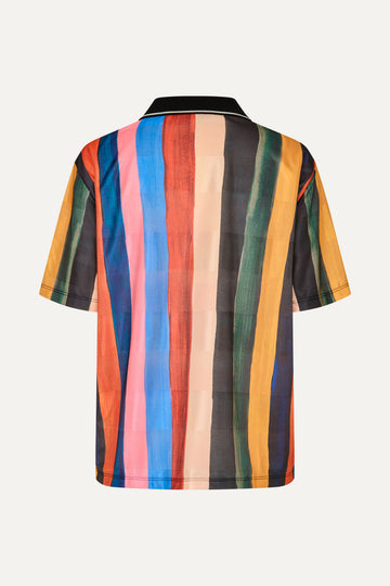 Stine Goya Boxy T-Shirt Top Multicolour Stripes