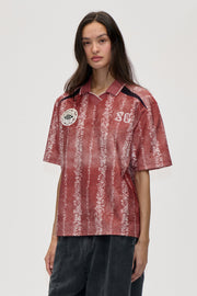 Stine Goya Boxy T-Shirt Top Striped Flowers