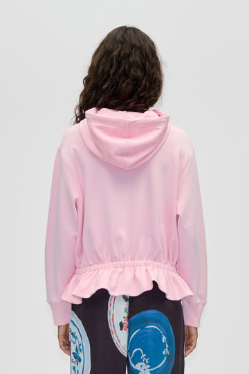 Stine Goya Cinched Waist Sweatshirt Top Muted Blush