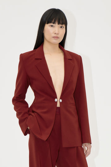 Stine Goya Classic Fit Blazer Jacket Bordeaux