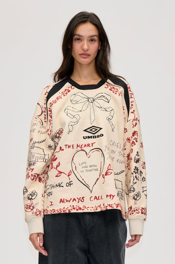 Stine Goya Crewneck Pullover Top I Cried For You On The Dancefloor