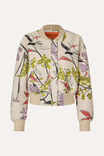 Stine Goya Cropped Dropped Shoulder Bomber Jacket Spring Mimosa