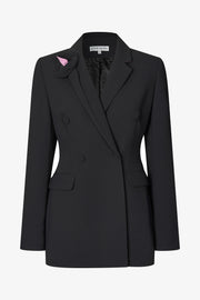 Stine Goya Double Breasted Jacket With Lapel Detail Jacket Black