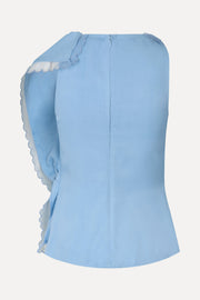 Stine Goya Draped Sleeveless Top Top Sky Blue