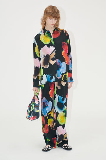 Stine Goya Elasticated Long Pants Pants Watercolor Bloom