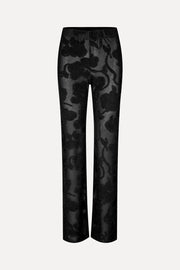 Stine Goya Elasticated Straight Long Pants Pants Black Petunias
