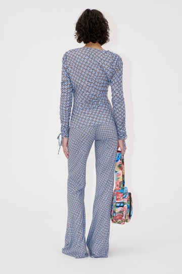 Stine Goya Elasticated Straight Long Pants Pants Graphic Weave
