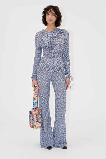 Stine Goya Elasticated Straight Long Pants Pants Graphic Weave