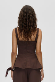 Stine Goya Elevated Structured Top Top Cocoa