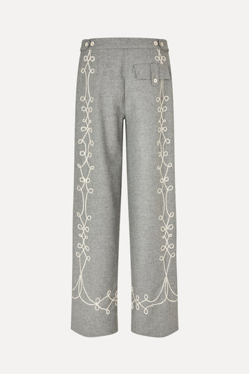 Stine Goya Embroidered Tab Pants Pants Tapered Embroidery Motif