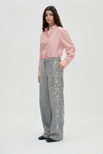 Stine Goya Embroidered Tab Pants Pants Tapered Embroidery Motif