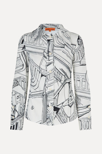 Stine Goya Fitted Long Sleeve Shirt Top Fineline Staircase