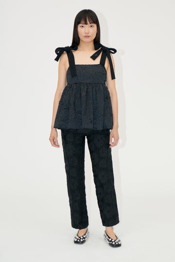 Stine Goya Front Pleat Long Straight Pants Pants Anemone Jacquard
