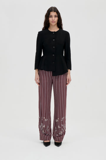 Stine Goya Gathered Boxer Pants Pants Uniform Stripes