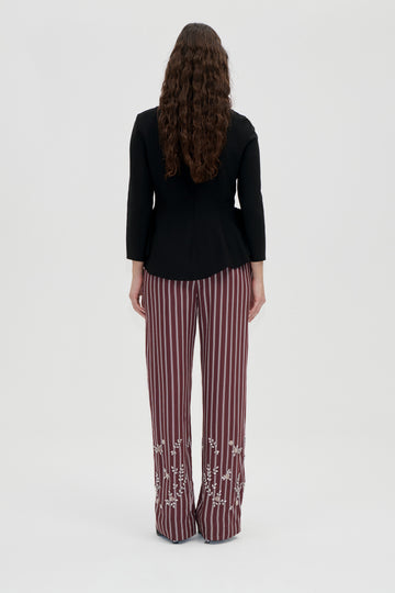 Stine Goya Gathered Boxer Pants Pants Uniform Stripes