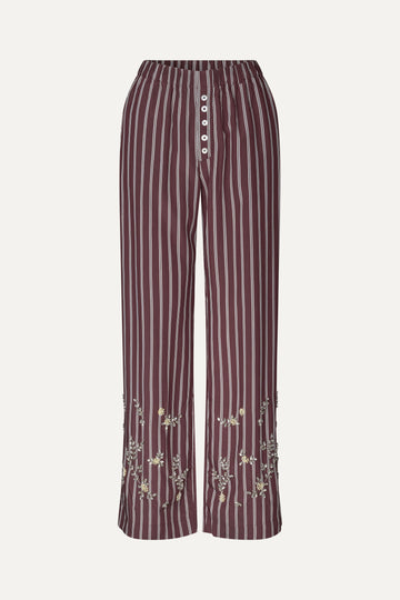 Stine Goya Gathered Boxer Pants Pants Uniform Stripes