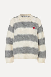 Stine Goya Handknit Sweater Knit Grey And Bold