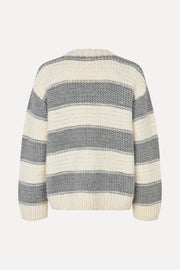 Stine Goya Handknit Sweater Knit Grey And Bold