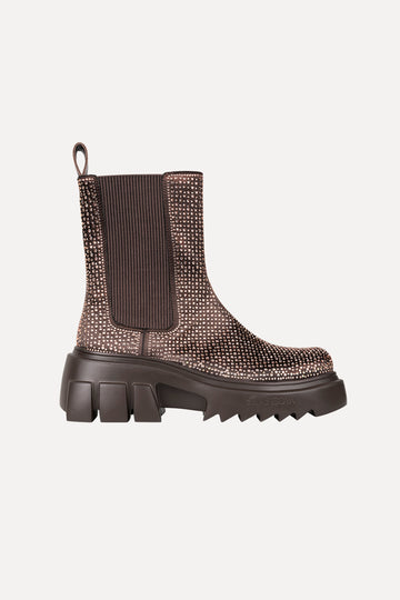 Stine Goya Hybrid Crystalized Wedge Footwear Chocolate