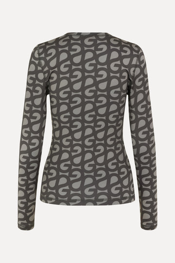 Stine Goya Juno Blouse Top SG Logo Grey