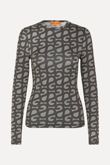 Stine Goya Juno Blouse Top SG Logo Grey