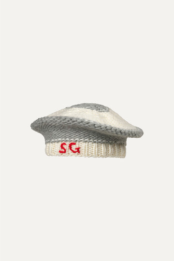 Stine Goya Knitted Beret Accessories Grey And Bold