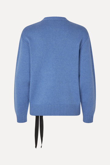 Stine Goya L/S V-neck Cardigan Knit Candle Setting Intarsia