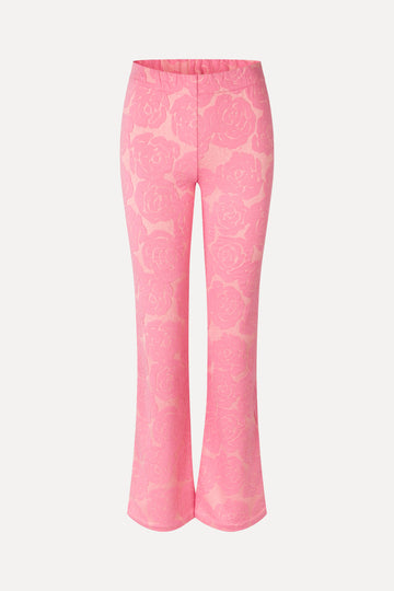 Stine Goya Long Flared Elasticated Pants Pants Rose Relief
