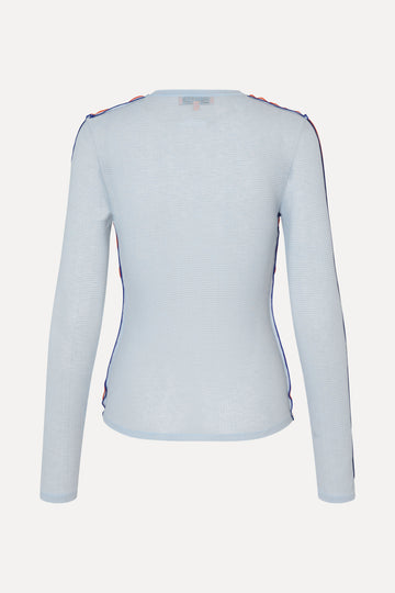 Stine Goya Long Sleeve Crewneck Top Top Light Blue