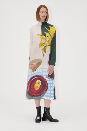 Stine Goya Long Sleeve Midi Dress Dress Lemons On A Plate