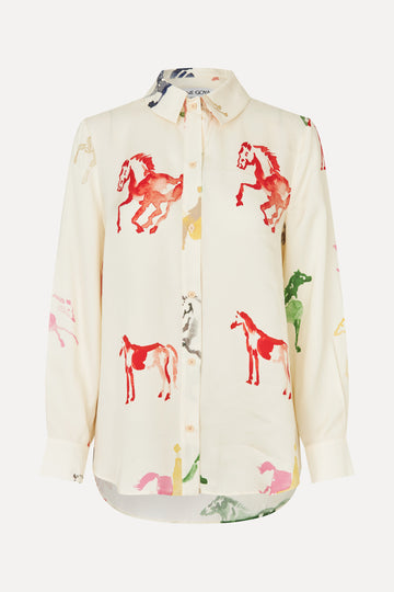 Stine Goya Long Sleeve Shirt Top Horses