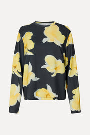 Stine Goya Long Sleeve T-Shirt Top Yellow Petunias