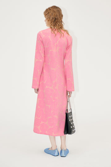 Stine Goya Long Sleeve V Neck Dress Dress Rose Relief