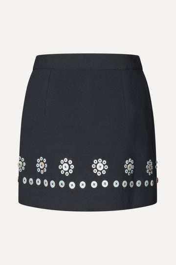 Stine Goya Mini Pencil Skirt Skirt Buttoned Flowers
