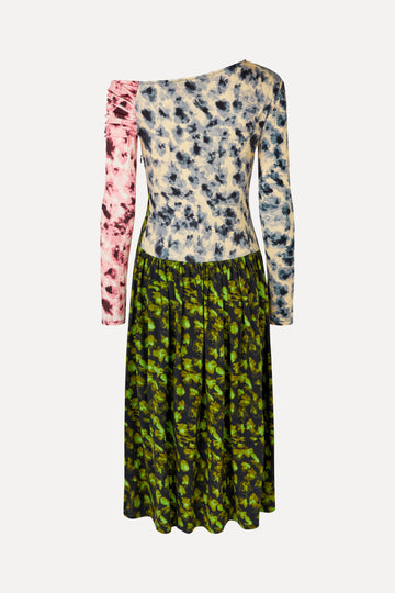 Stine Goya One Shoulder Long Sleeve Dress Dress Dizzy Foliage