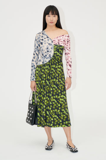 Stine Goya One Shoulder Long Sleeve Dress Dress Dizzy Foliage